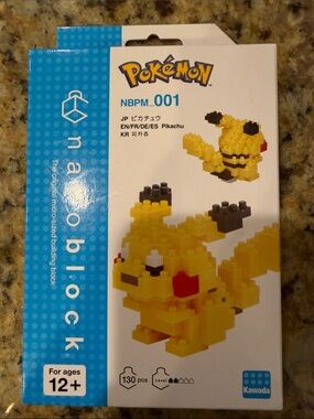 Nano Pokémon Pikachu Micro Blocks Set - Yellow, Black, Red, White legos